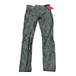 NWT Spanx Womens Shape Faux Leather Stretch High Waist‎ Ankle Leggings Size L